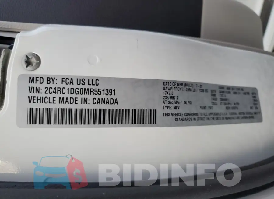 2C4RC1DG0MR551391 Photo# 13