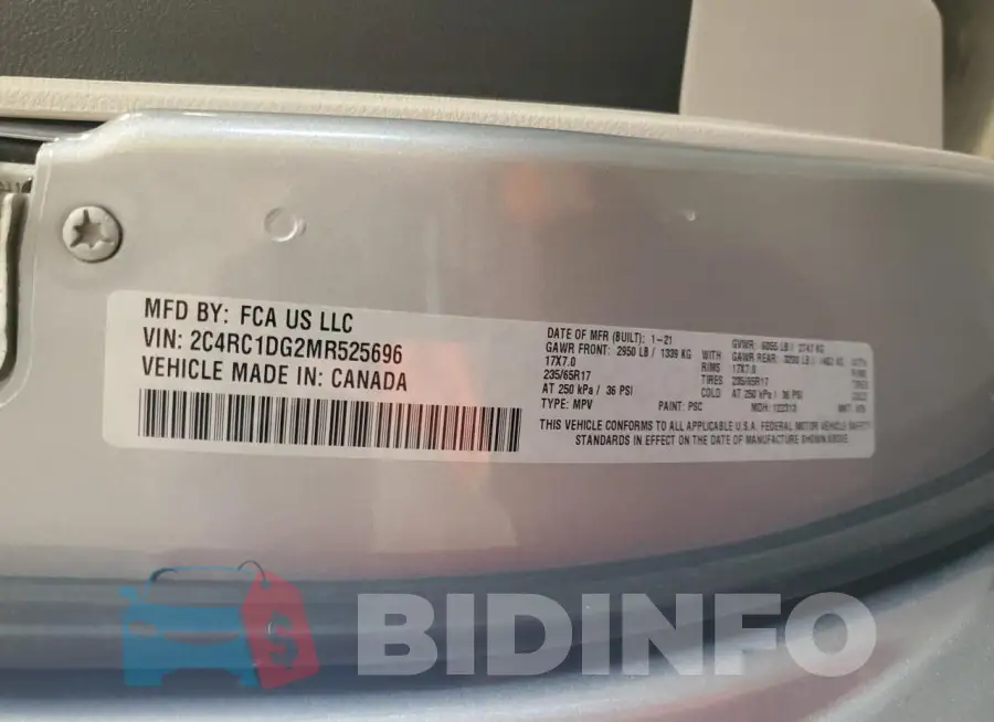 2C4RC1DG2MR525696 Photo# 13