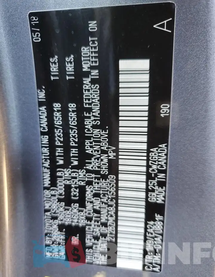 2T2BZMCA8JC156509 Photo# 13