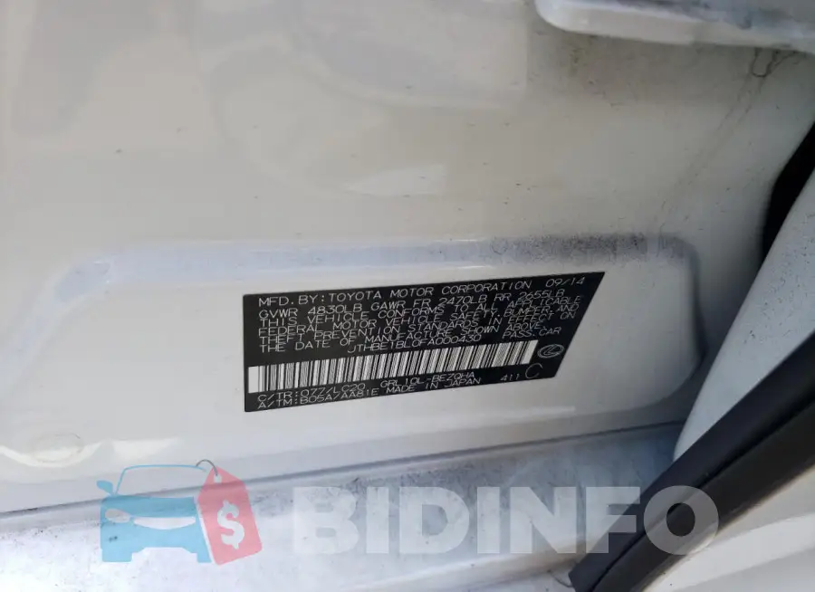 JTHBE1BL0FA000430 Photo# 12