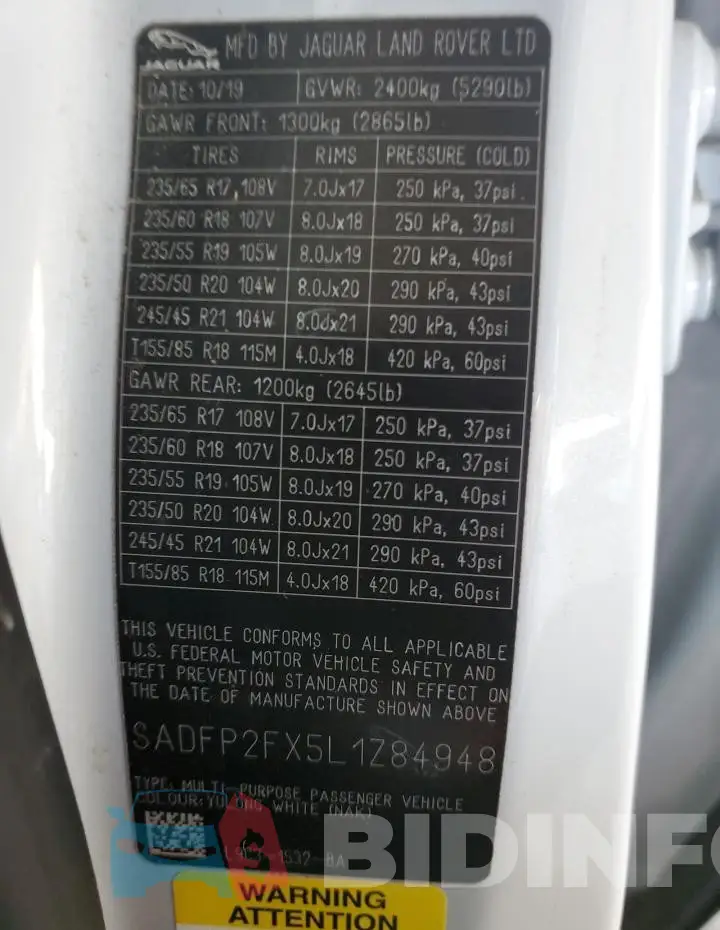 SADFP2FX5L1Z84948 Photo# 13