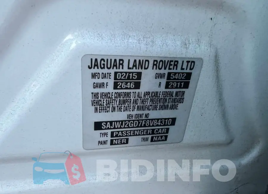SAJWJ2GD7F8V84310 Photo# 10