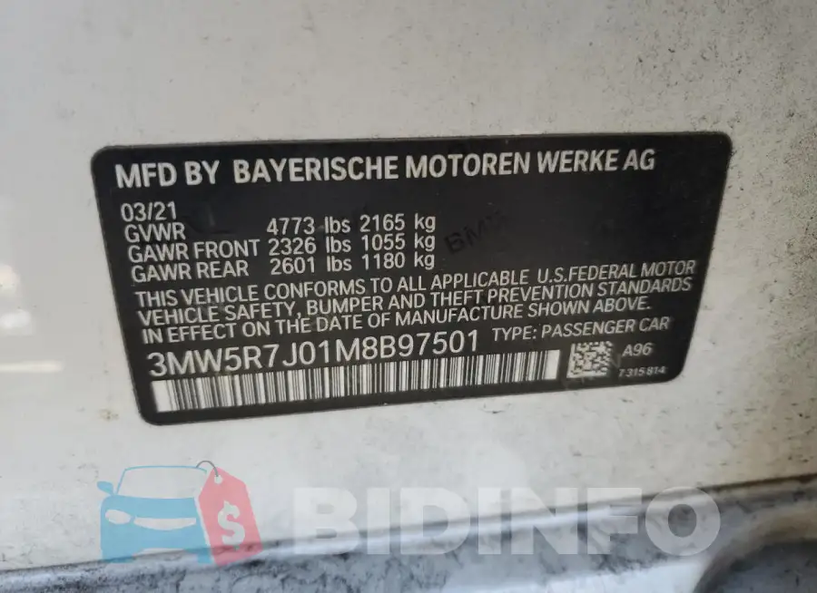 3MW5R7J01M8B97501 Photo# 12