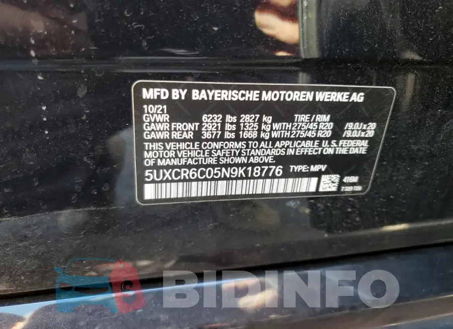 5UXCR6C05N9K18776 Photo# 14