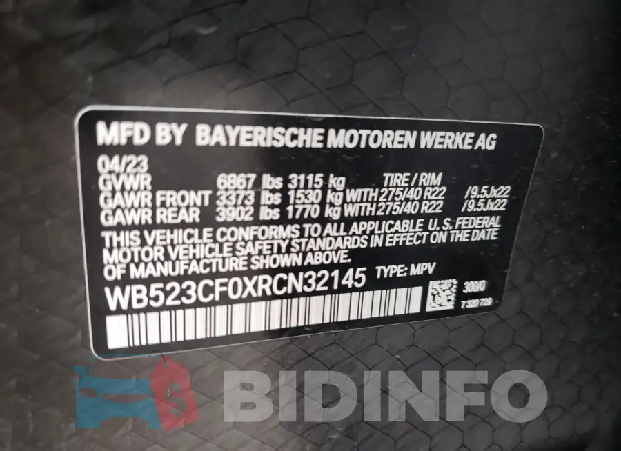 WB523CF0XRCN32145 Photo# 12