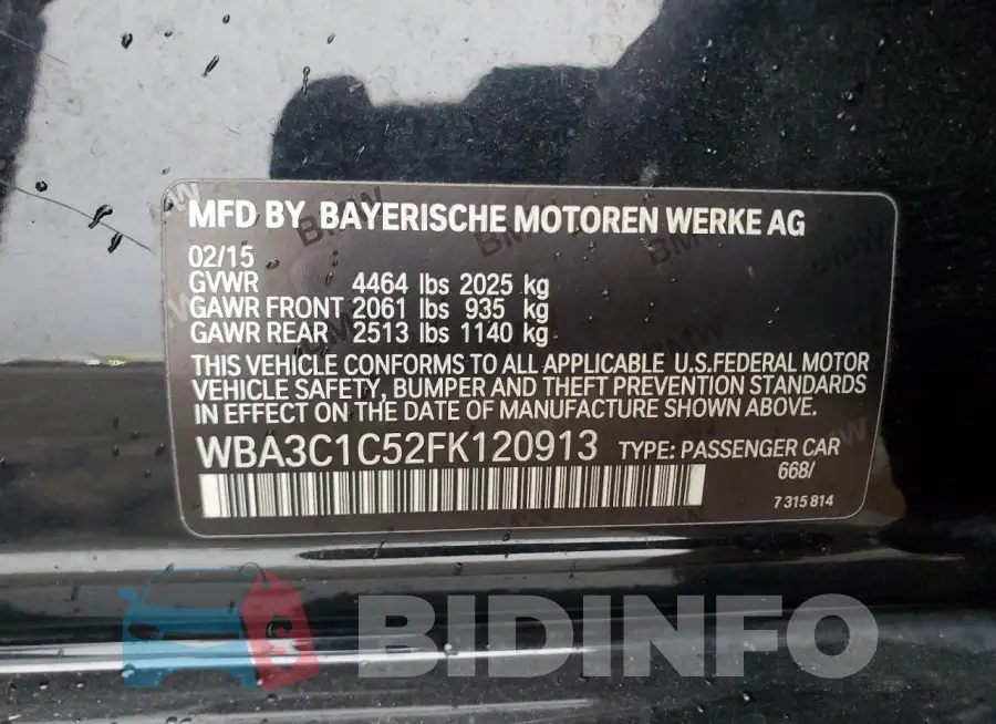 WBA3C1C52FK120913 Photo# 12