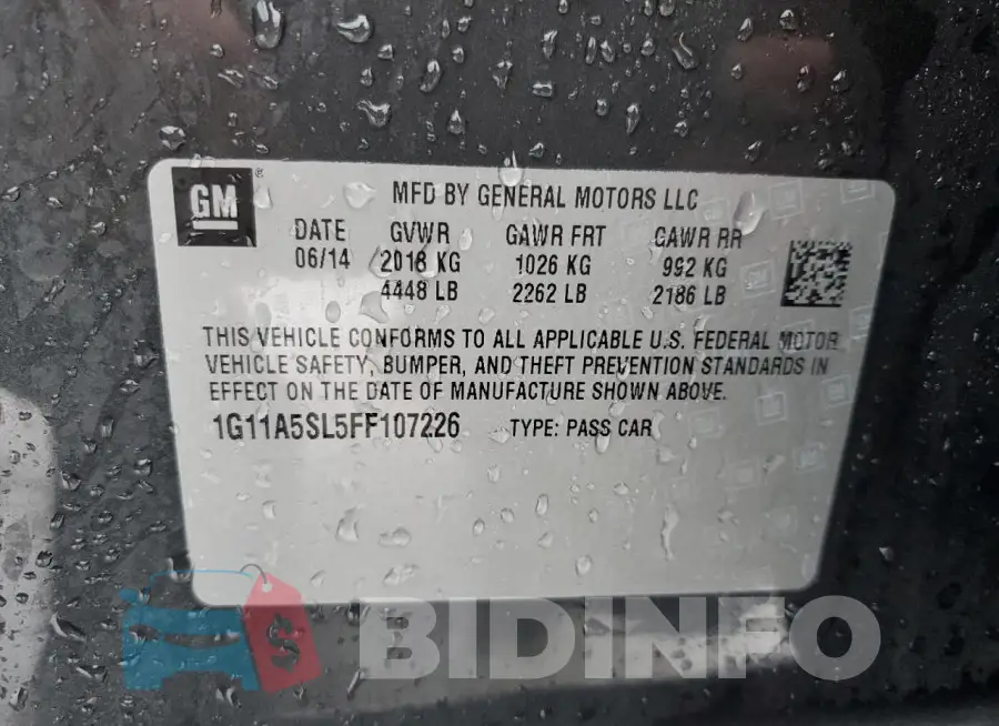 1G11A5SL5FF107226 Photo# 12