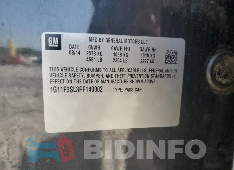 1G11F5SL3FF140002 Photo# 12