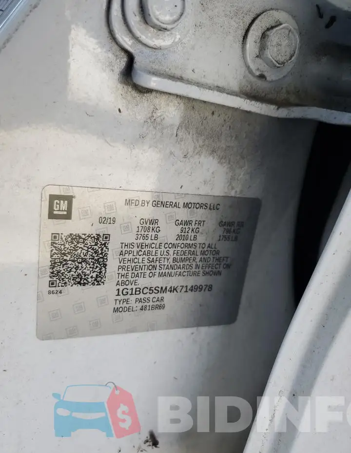 1G1BC5SM4K7149978 Photo# 13