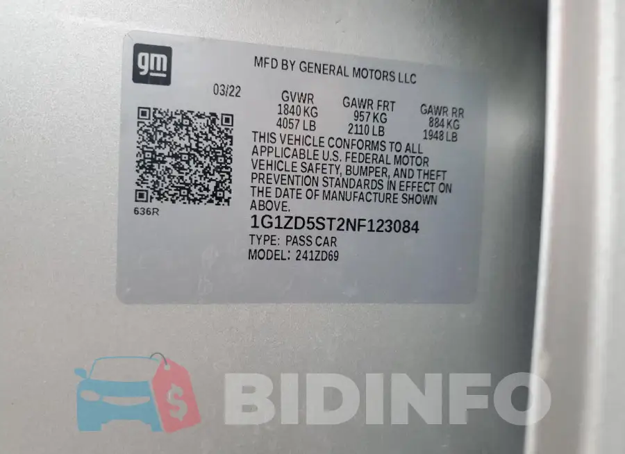 1G1ZD5ST2NF123084 Photo# 12