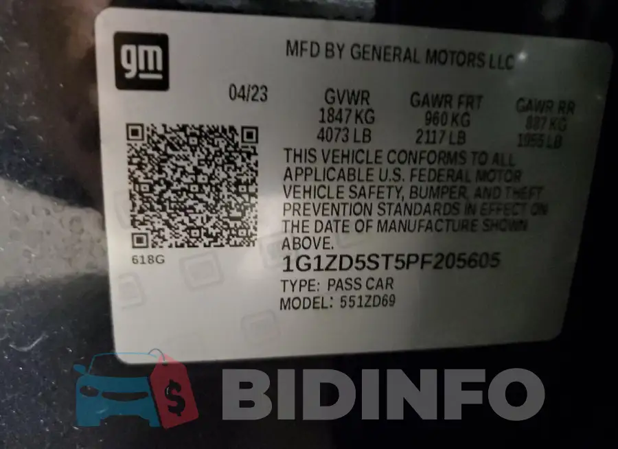 1G1ZD5ST5PF205605 Photo# 12