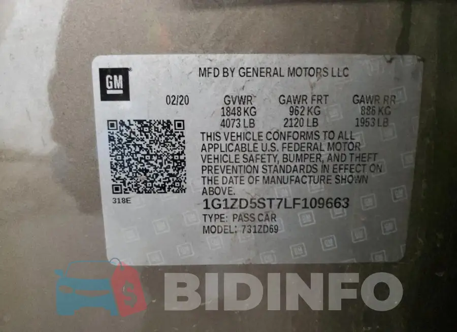 1G1ZD5ST7LF109663 Photo# 12