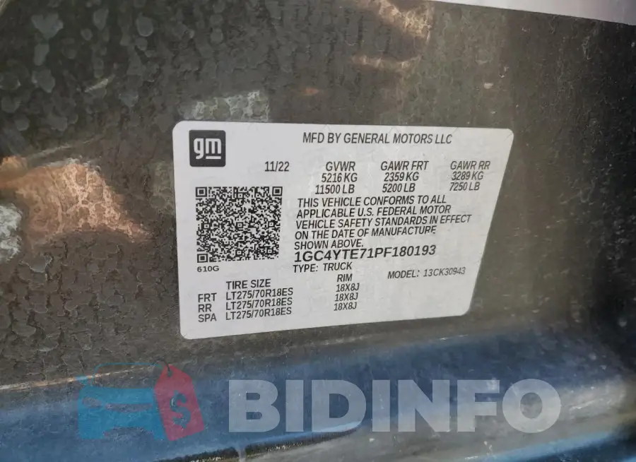 1GC4YTE71PF180193 Photo# 12