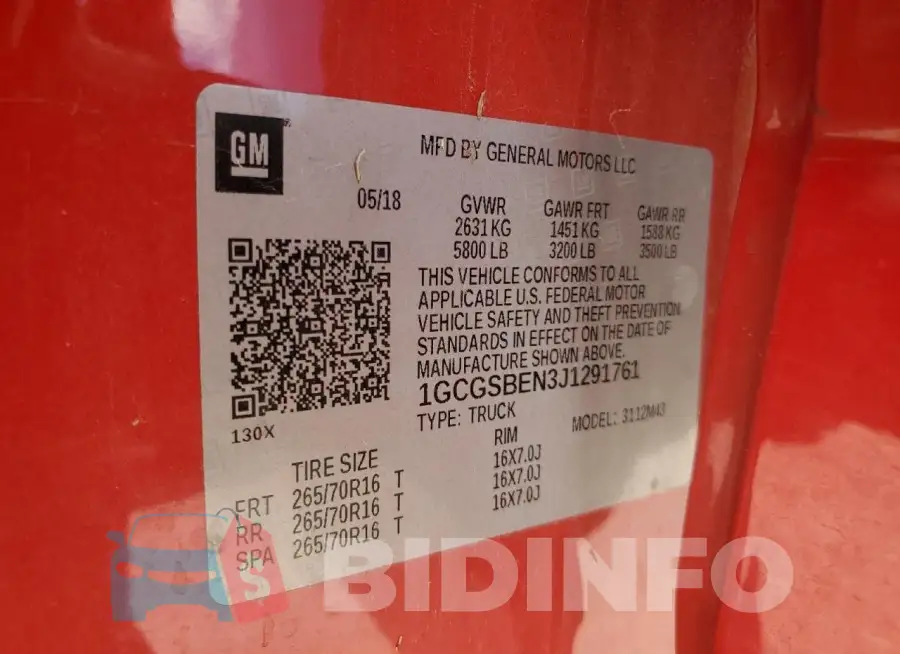 1GCGSBEN3J1291761 Photo# 12