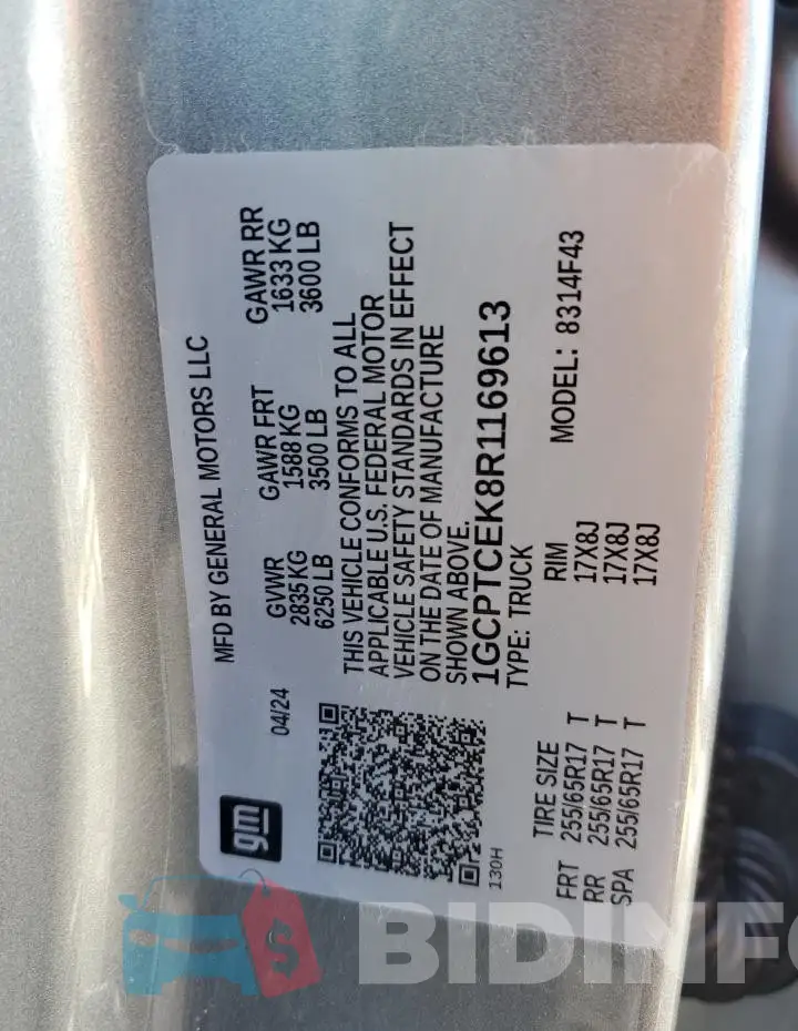 1GCPTCEK8R1169613 Photo# 13