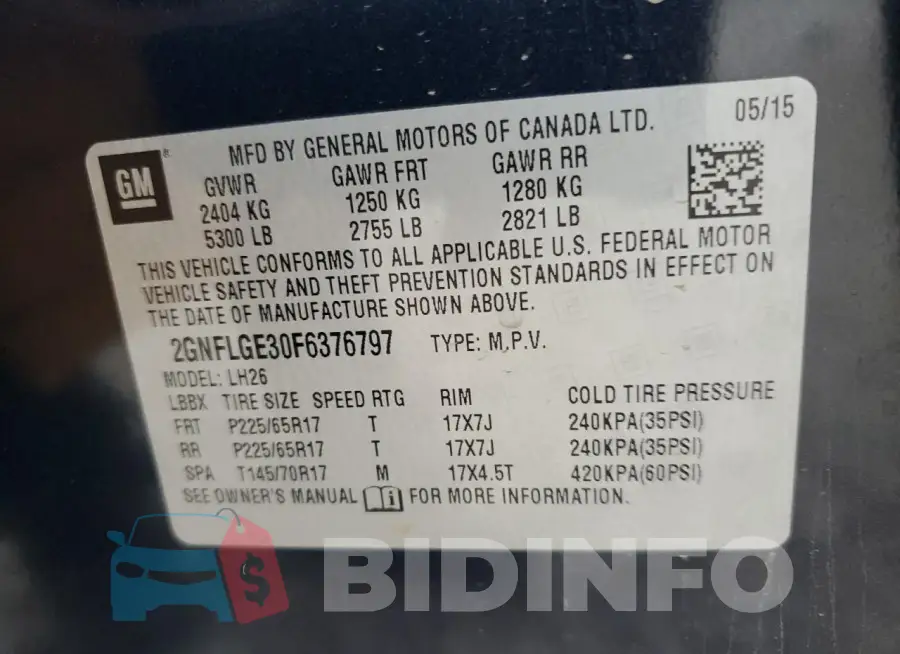 2GNFLGE30F6376797 Photo# 13