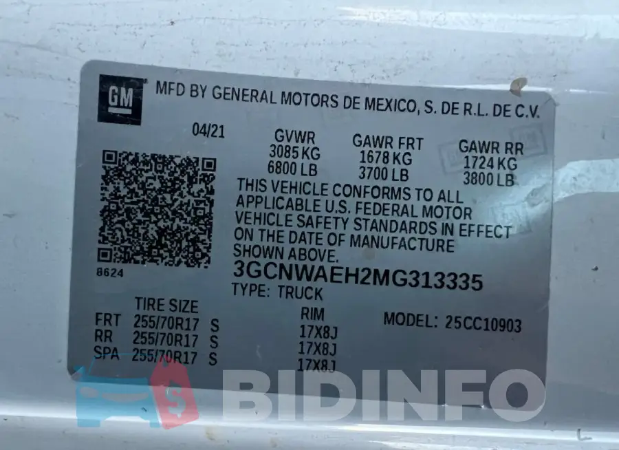 3GCNWAEH2MG313335 Photo# 10