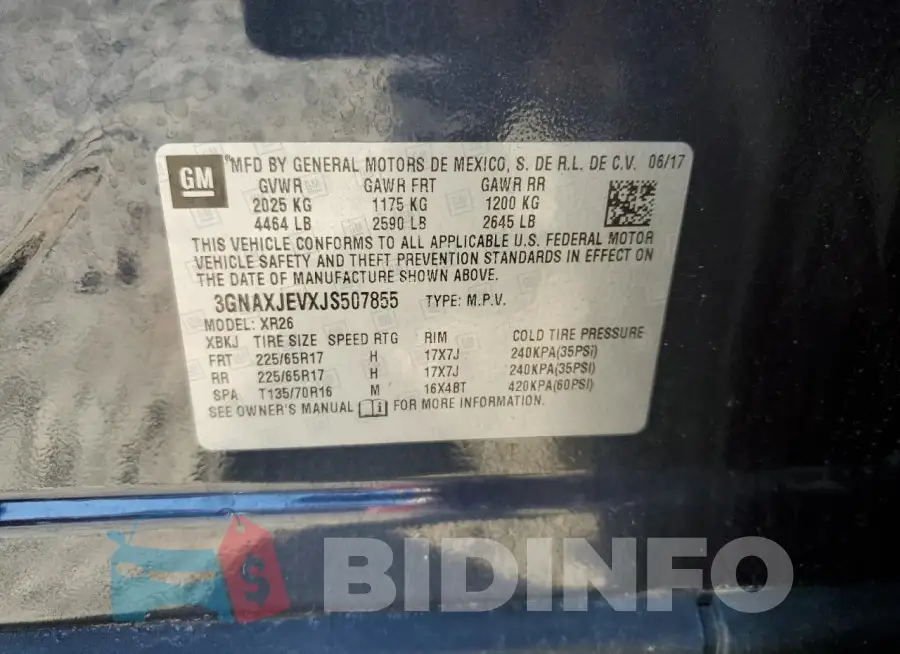 3GNAXJEVXJS507855 Photo# 13