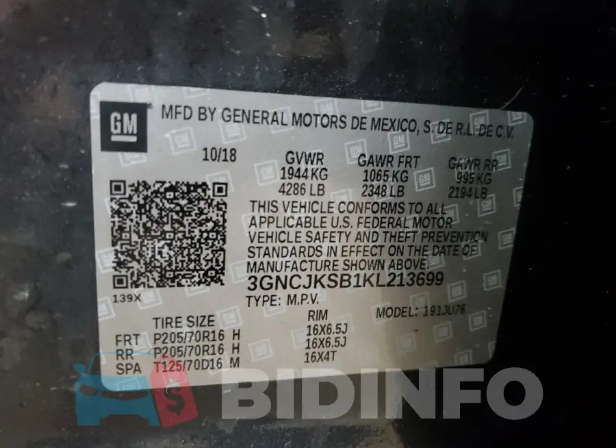 3GNCJKSB1KL213699 Photo# 14