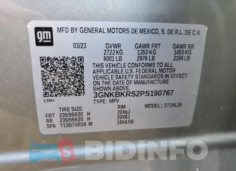 3GNKBKRS2PS190767 Photo# 13