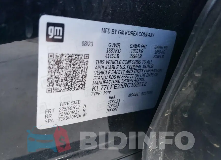 KL77LFE25RC109212 Photo# 12