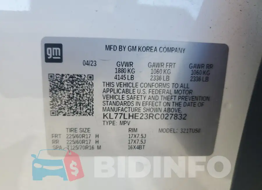 KL77LHE23RC027832 Photo# 12
