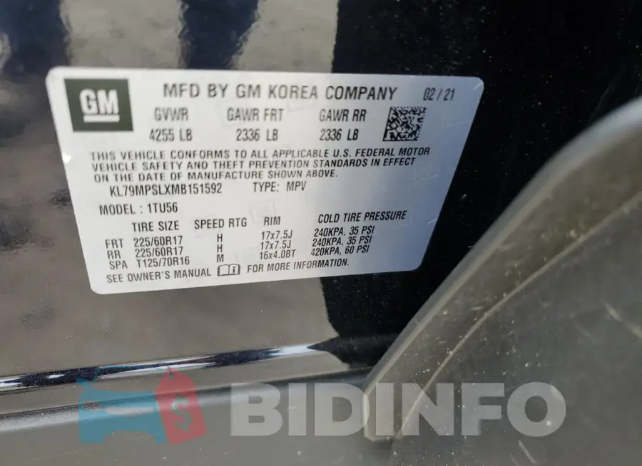 KL79MPSLXMB151592 Photo# 14