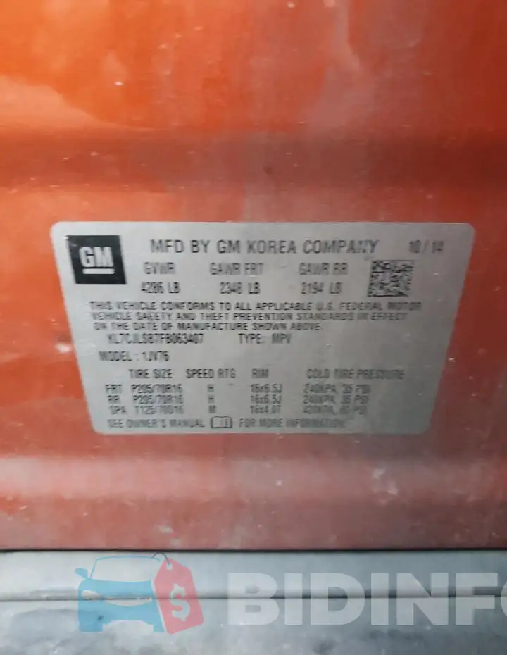KL7CJLSB7FB063407 Photo# 13