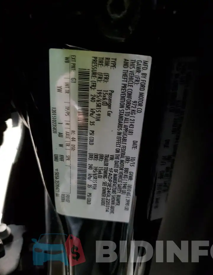 1FADP3E24GL220314 Photo# 12
