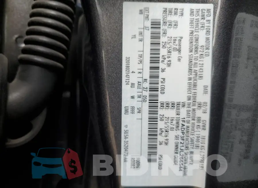 1FADP3F21JL266544 Photo# 12