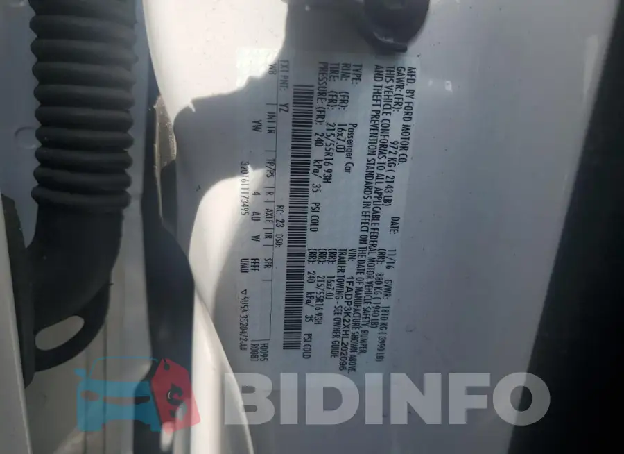 1FADP3K2XHL202096 Photo# 12