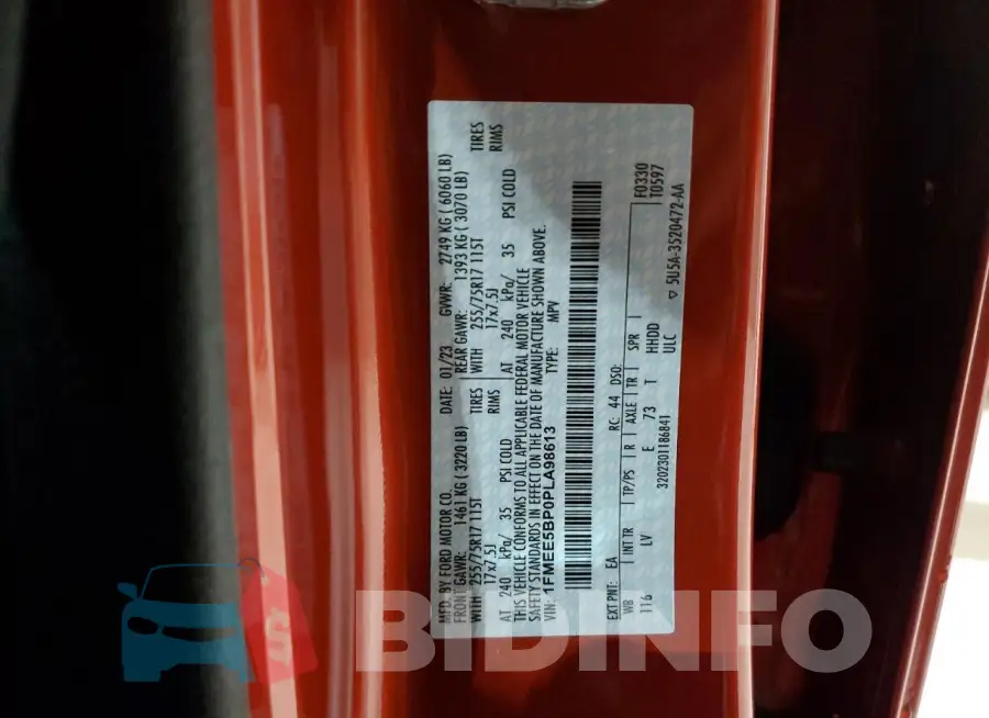 1FMEE5BP0PLA98613 Photo# 13