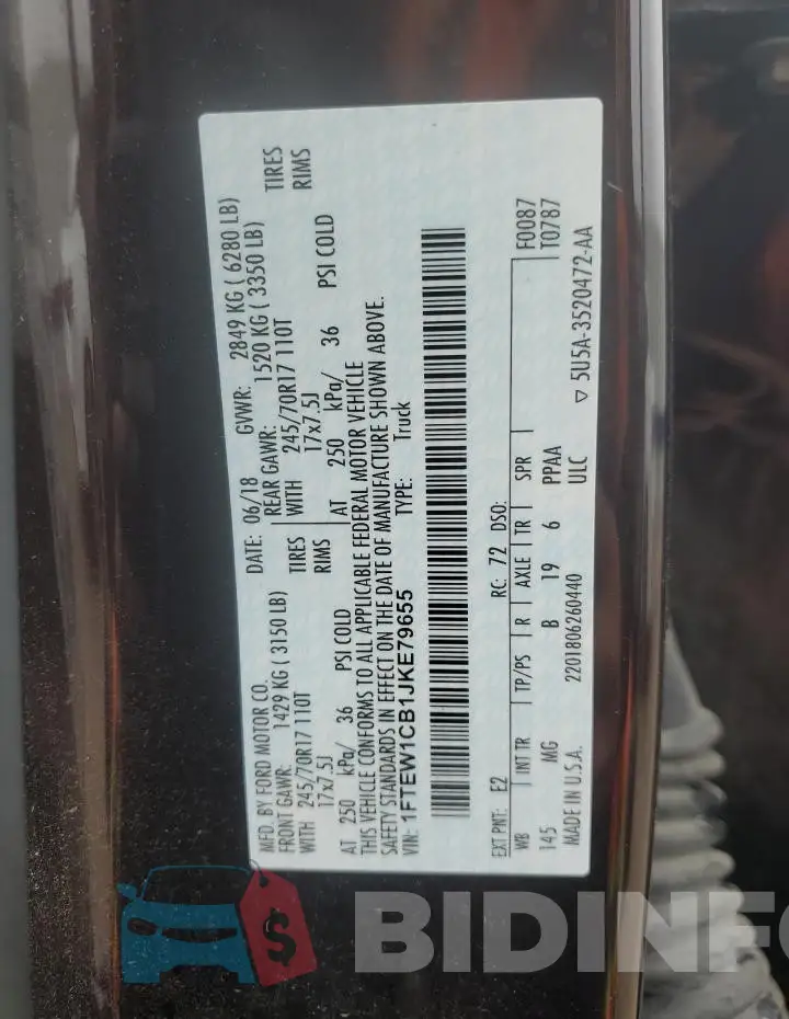1FTEW1CB1JKE79655 Photo# 12