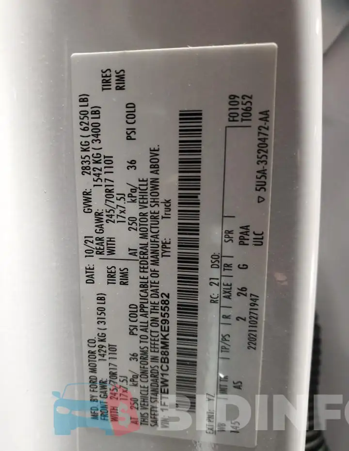 1FTEW1CB8MKE95582 Photo# 13