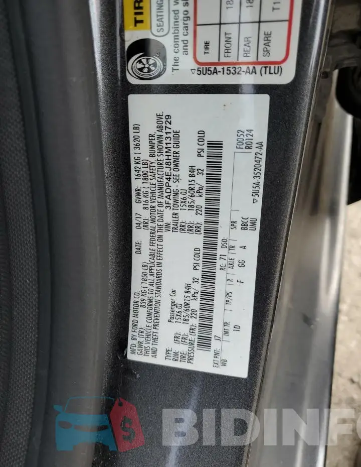 3FADP4EJ8HM131729 Photo# 12