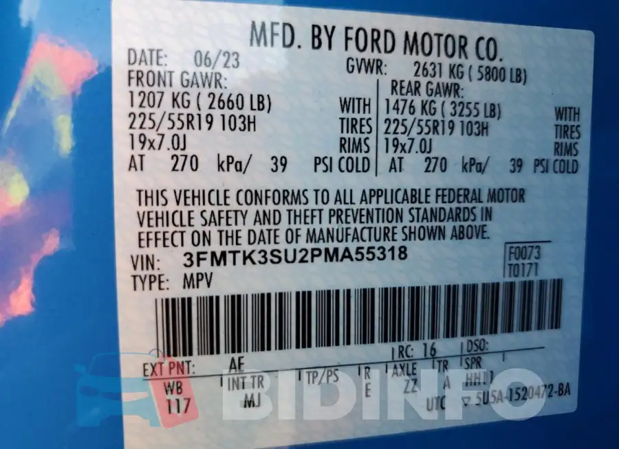 3FMTK3SU2PMA55318 Photo# 14