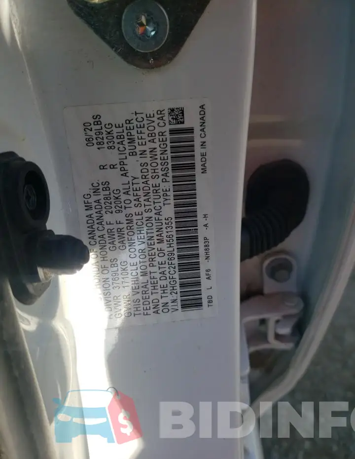 2HGFC2F69LH561355 Photo# 12