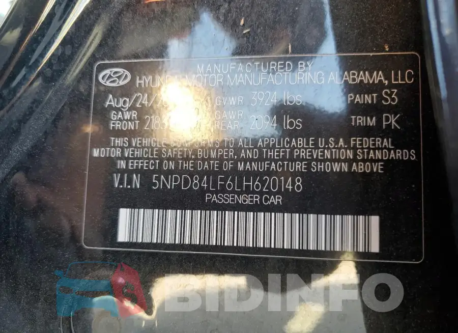 5NPD84LF6LH620148 Photo# 13
