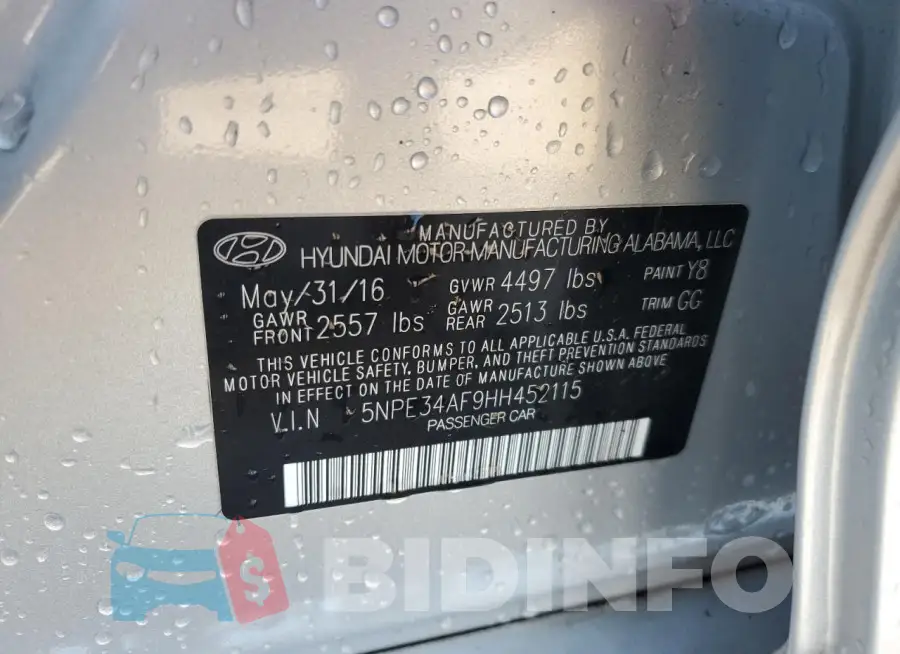 5NPE34AF9HH452115 Photo# 12