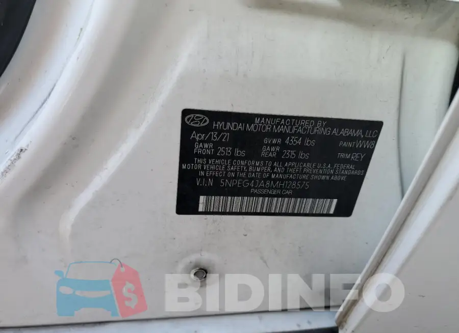 5NPEG4JA8MH128575 Photo# 12