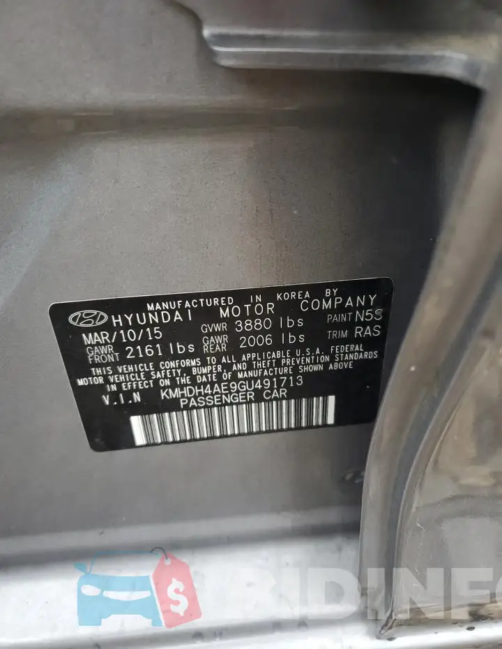 KMHDH4AE9GU491713 Photo# 13