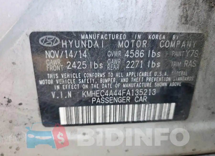 KMHEC4A44FA135213 Photo# 12