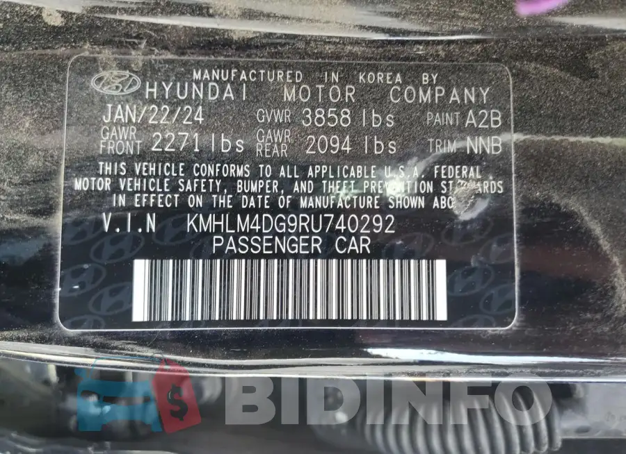 KMHLM4DG9RU740292 Photo# 12