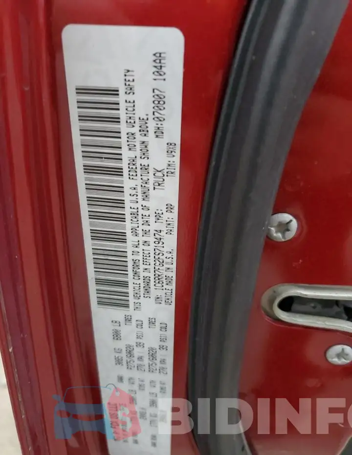 1C6RR7FG2FS719474 Photo# 12