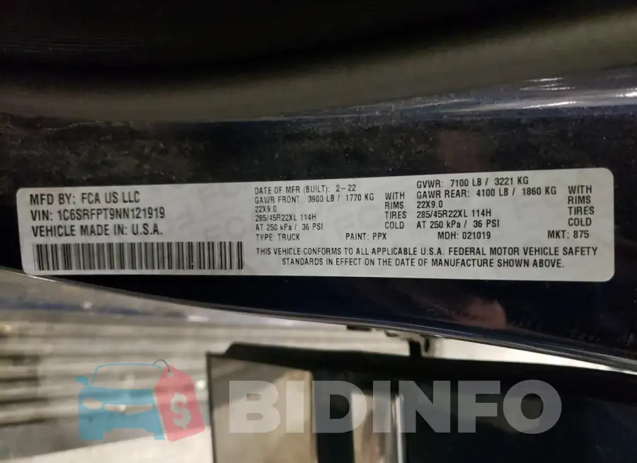 1C6SRFPT9NN121919 Photo# 12