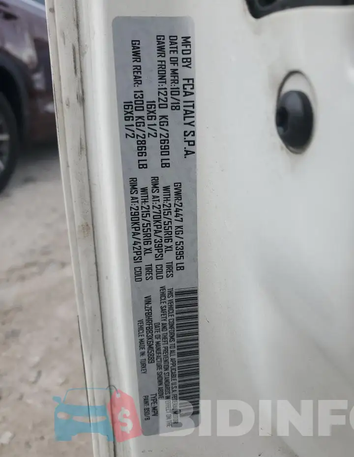 ZFBHRFBB3K6M15889 Photo# 13