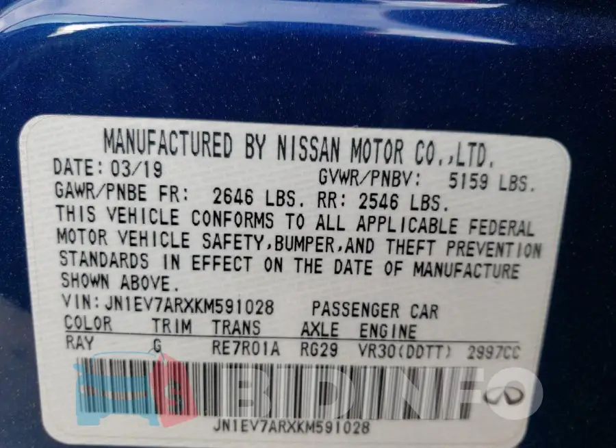 JN1EV7ARXKM591028 Photo# 13