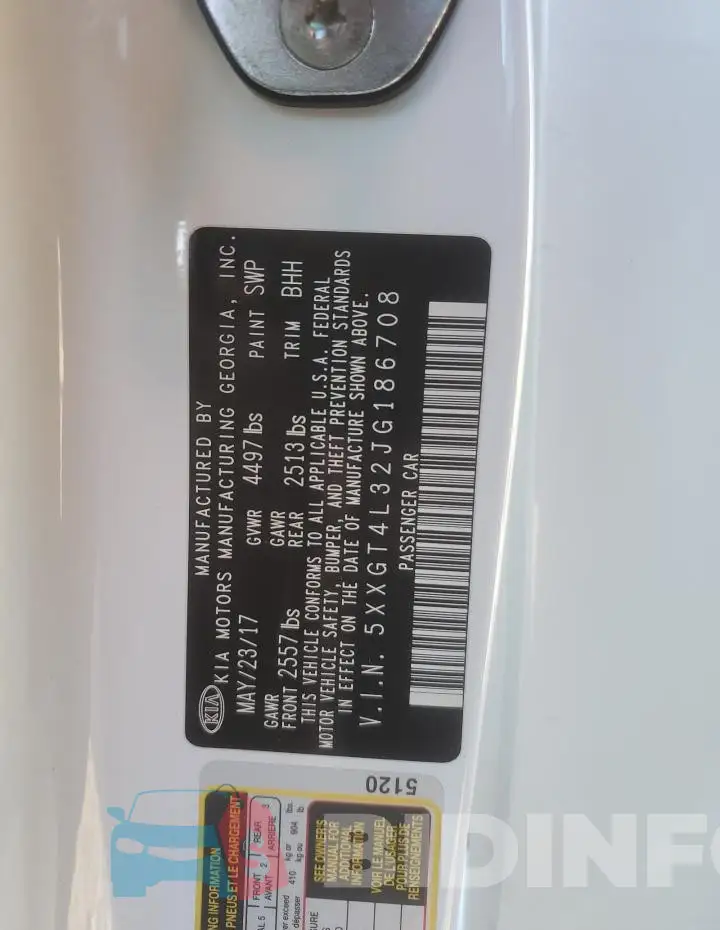 5XXGT4L32JG186708 Photo# 14