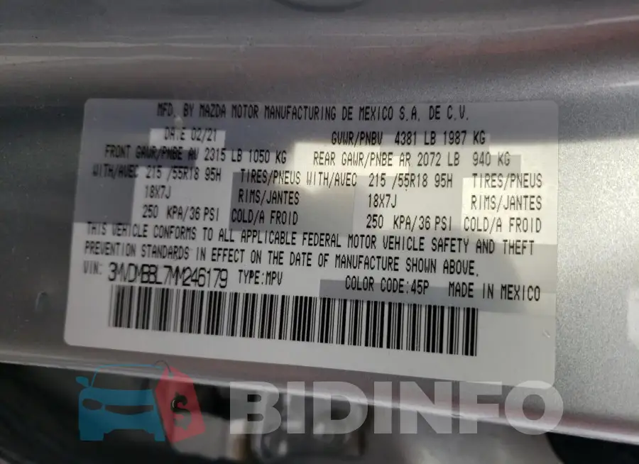 3MVDMBBL7MM246179 Photo# 13