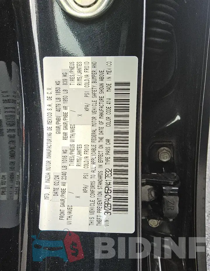 3MZBPACM5RM417632 Photo# 13